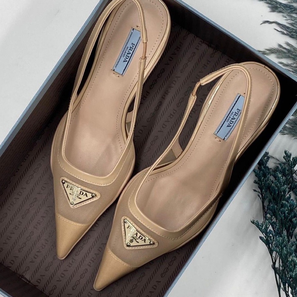 Prada Mesh Slingback Heels